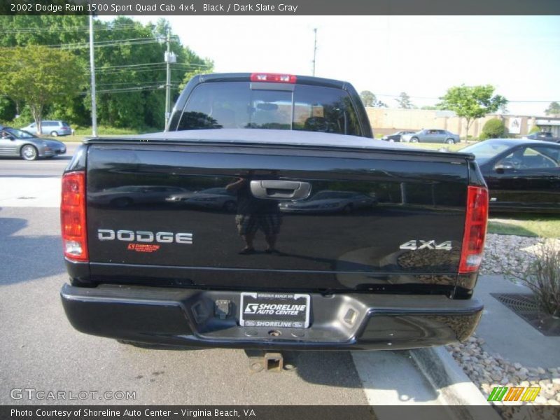 Black / Dark Slate Gray 2002 Dodge Ram 1500 Sport Quad Cab 4x4