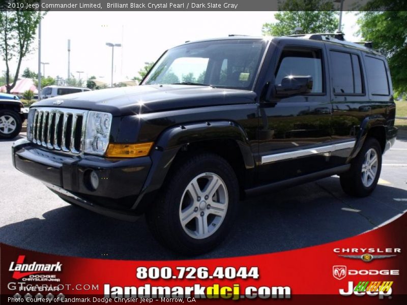 Brilliant Black Crystal Pearl / Dark Slate Gray 2010 Jeep Commander Limited