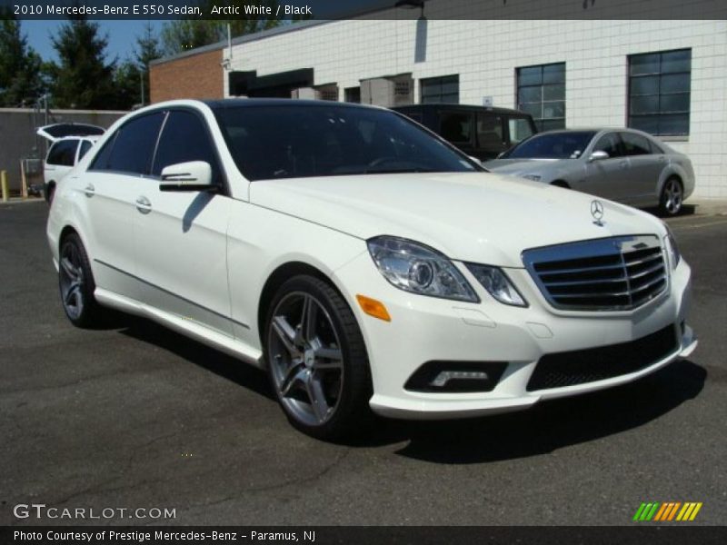 Arctic White / Black 2010 Mercedes-Benz E 550 Sedan