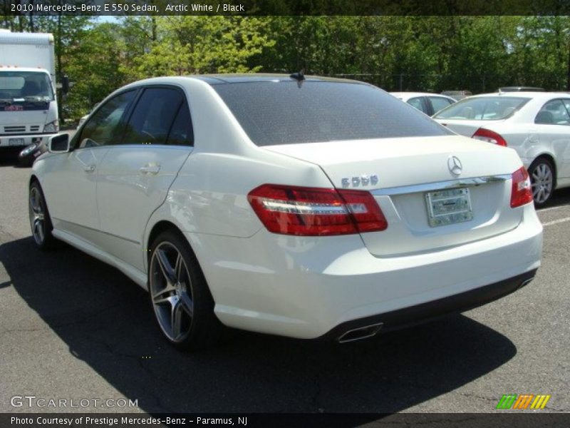 Arctic White / Black 2010 Mercedes-Benz E 550 Sedan