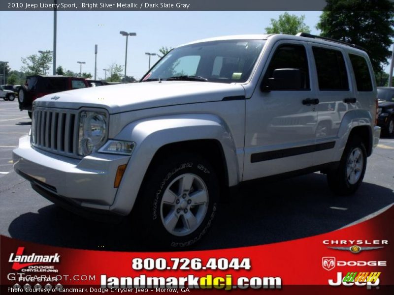 Bright Silver Metallic / Dark Slate Gray 2010 Jeep Liberty Sport