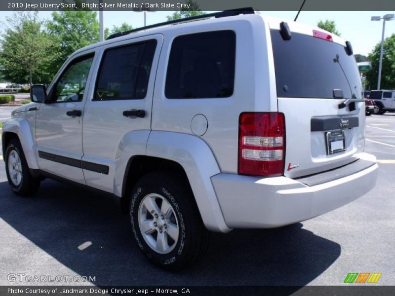 Bright Silver Metallic / Dark Slate Gray 2010 Jeep Liberty Sport