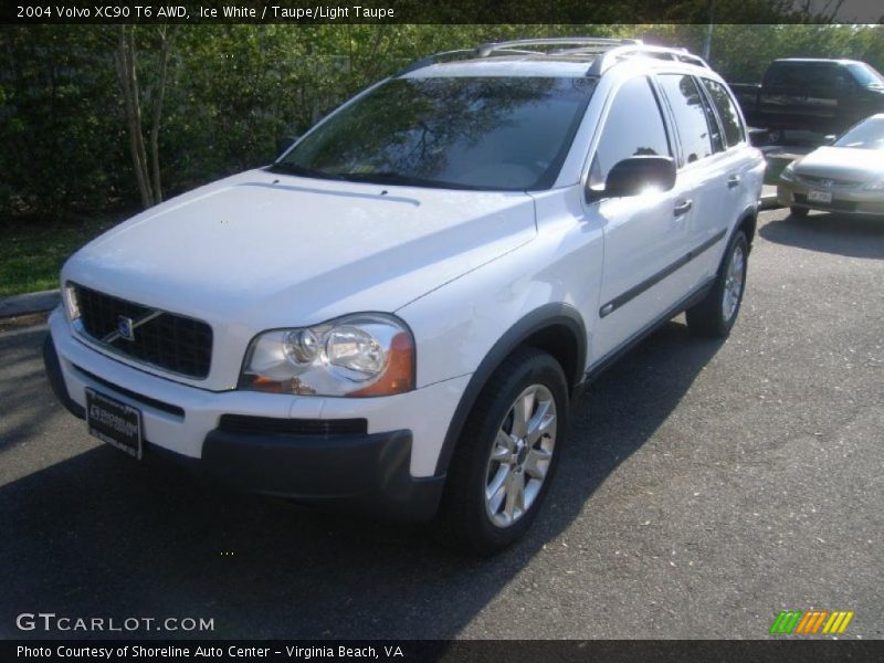 Ice White / Taupe/Light Taupe 2004 Volvo XC90 T6 AWD