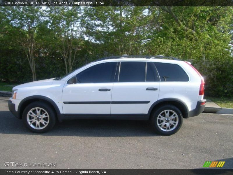 Ice White / Taupe/Light Taupe 2004 Volvo XC90 T6 AWD