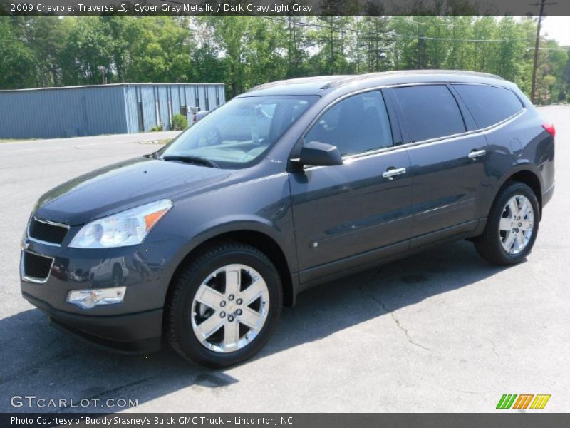 Cyber Gray Metallic / Dark Gray/Light Gray 2009 Chevrolet Traverse LS