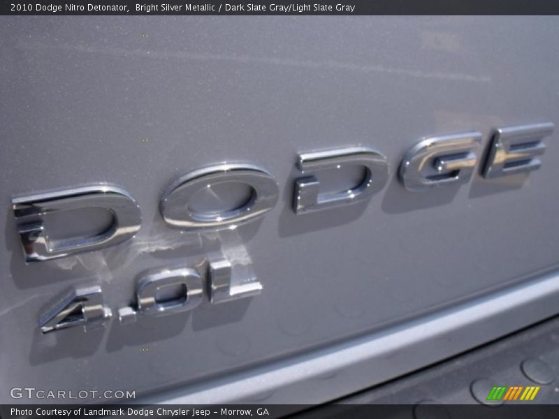 Bright Silver Metallic / Dark Slate Gray/Light Slate Gray 2010 Dodge Nitro Detonator