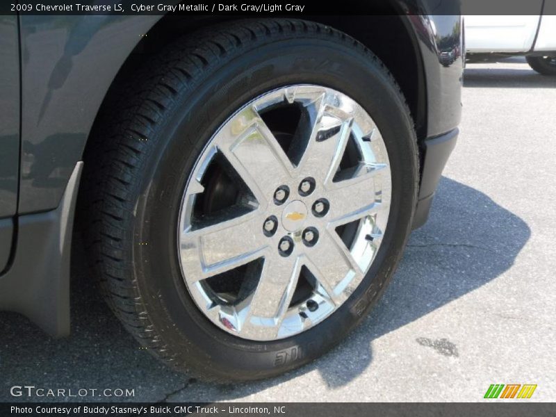 Cyber Gray Metallic / Dark Gray/Light Gray 2009 Chevrolet Traverse LS