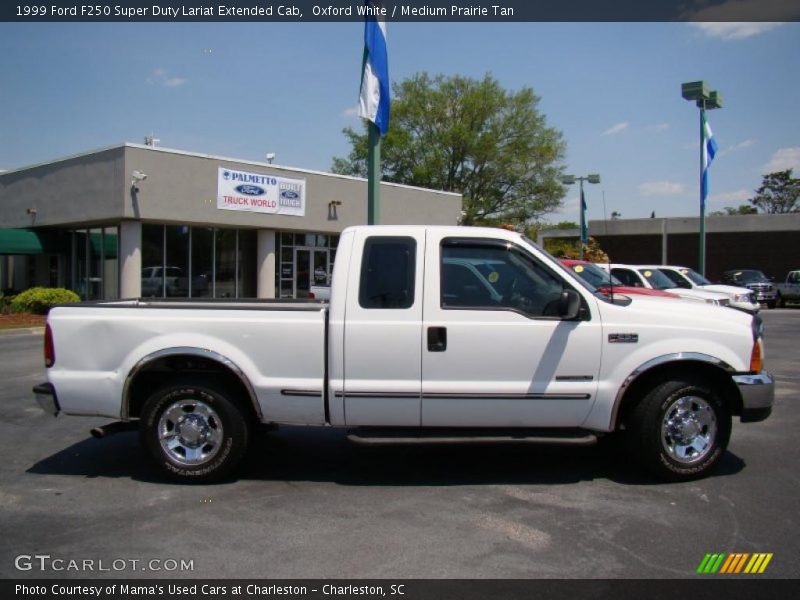 Oxford White / Medium Prairie Tan 1999 Ford F250 Super Duty Lariat Extended Cab