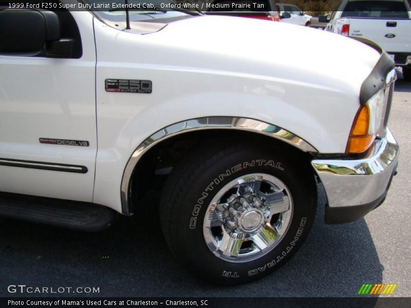 Oxford White / Medium Prairie Tan 1999 Ford F250 Super Duty Lariat Extended Cab