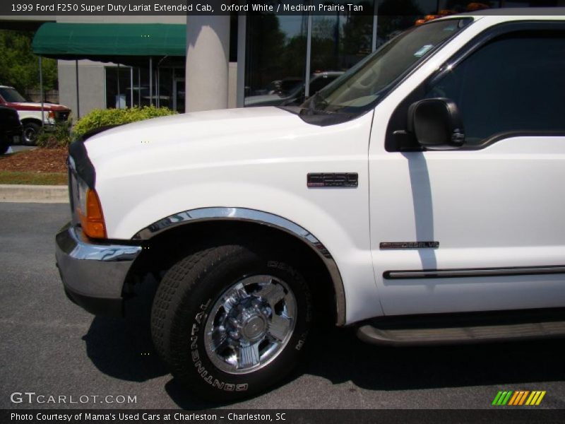 Oxford White / Medium Prairie Tan 1999 Ford F250 Super Duty Lariat Extended Cab