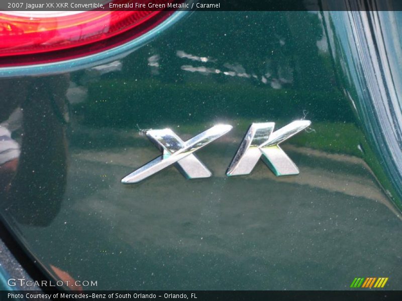 Emerald Fire Green Metallic / Caramel 2007 Jaguar XK XKR Convertible