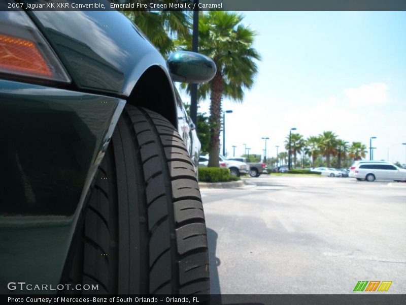 Emerald Fire Green Metallic / Caramel 2007 Jaguar XK XKR Convertible