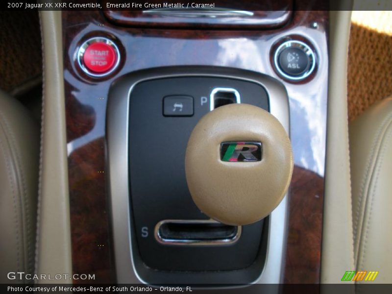 Emerald Fire Green Metallic / Caramel 2007 Jaguar XK XKR Convertible