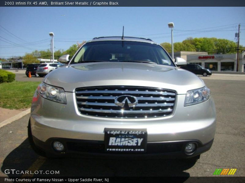 Brilliant Silver Metallic / Graphite Black 2003 Infiniti FX 45 AWD