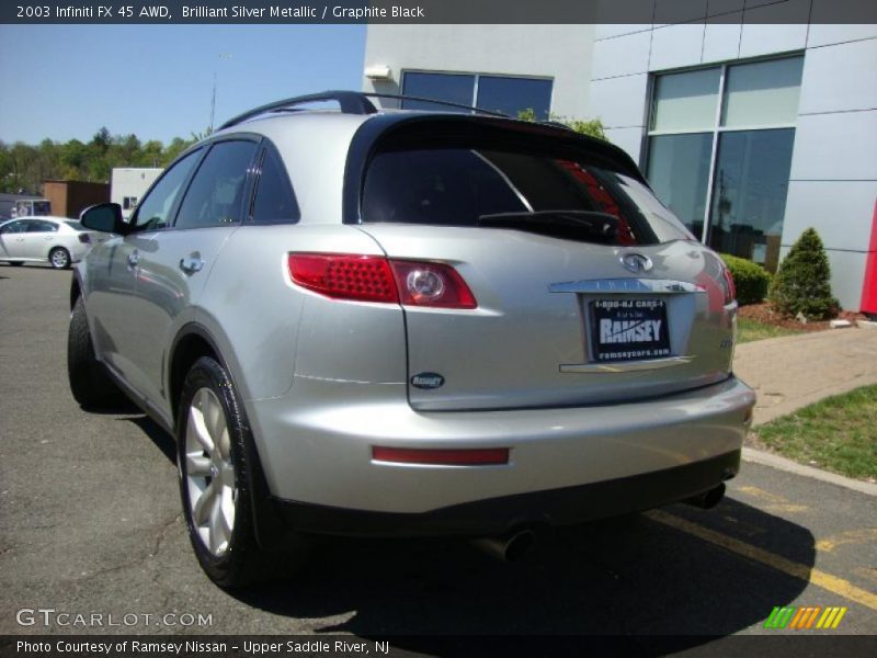 Brilliant Silver Metallic / Graphite Black 2003 Infiniti FX 45 AWD