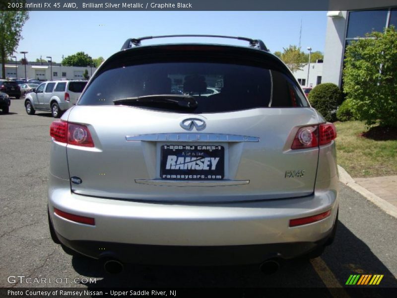 Brilliant Silver Metallic / Graphite Black 2003 Infiniti FX 45 AWD