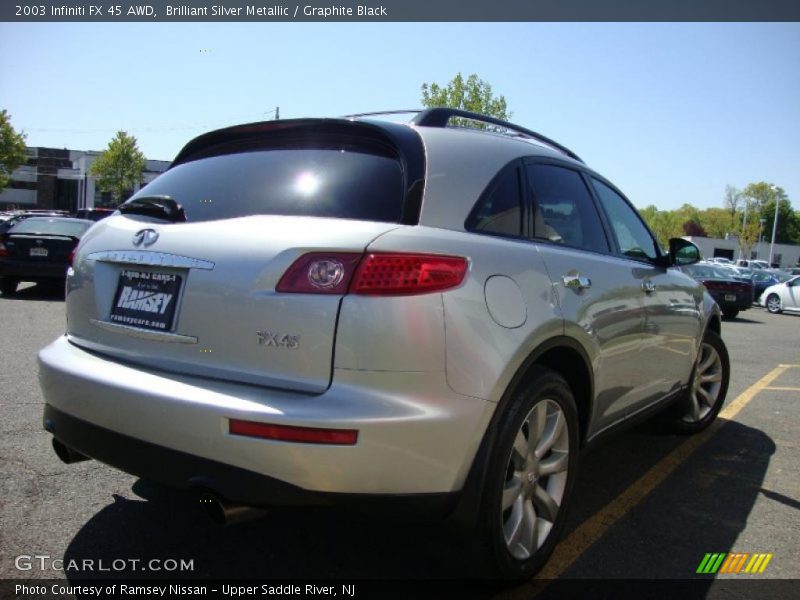 Brilliant Silver Metallic / Graphite Black 2003 Infiniti FX 45 AWD