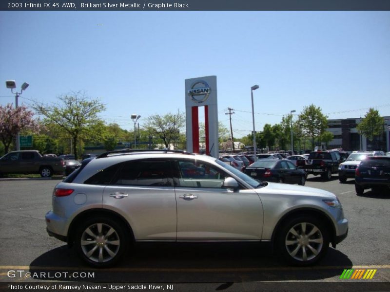 Brilliant Silver Metallic / Graphite Black 2003 Infiniti FX 45 AWD