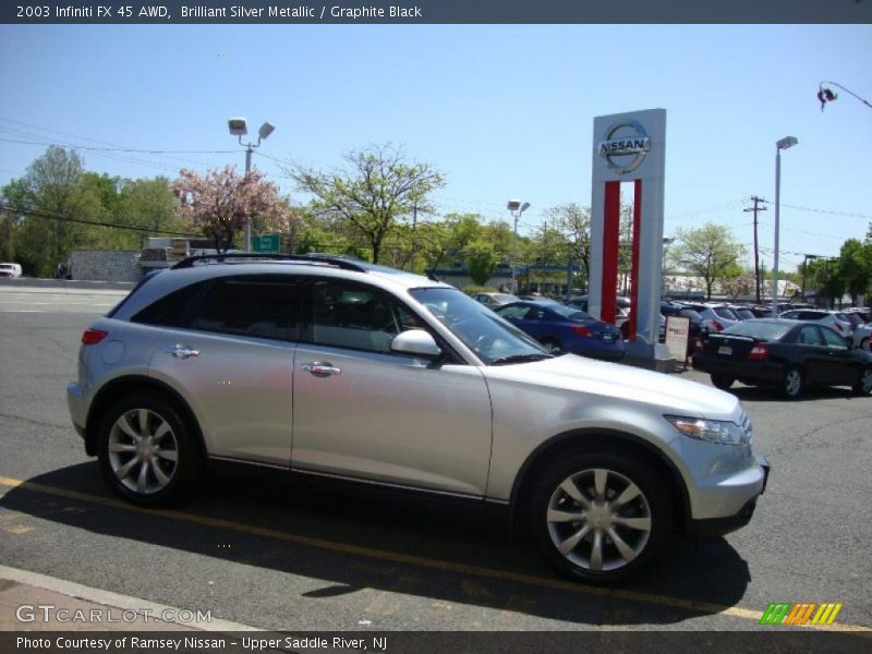 Brilliant Silver Metallic / Graphite Black 2003 Infiniti FX 45 AWD