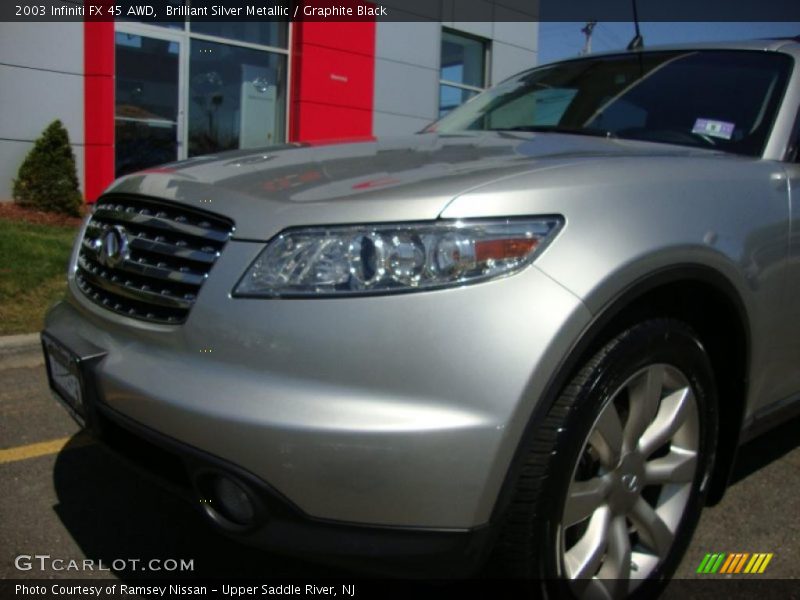 Brilliant Silver Metallic / Graphite Black 2003 Infiniti FX 45 AWD