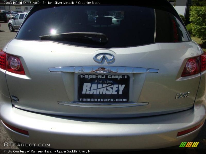 Brilliant Silver Metallic / Graphite Black 2003 Infiniti FX 45 AWD