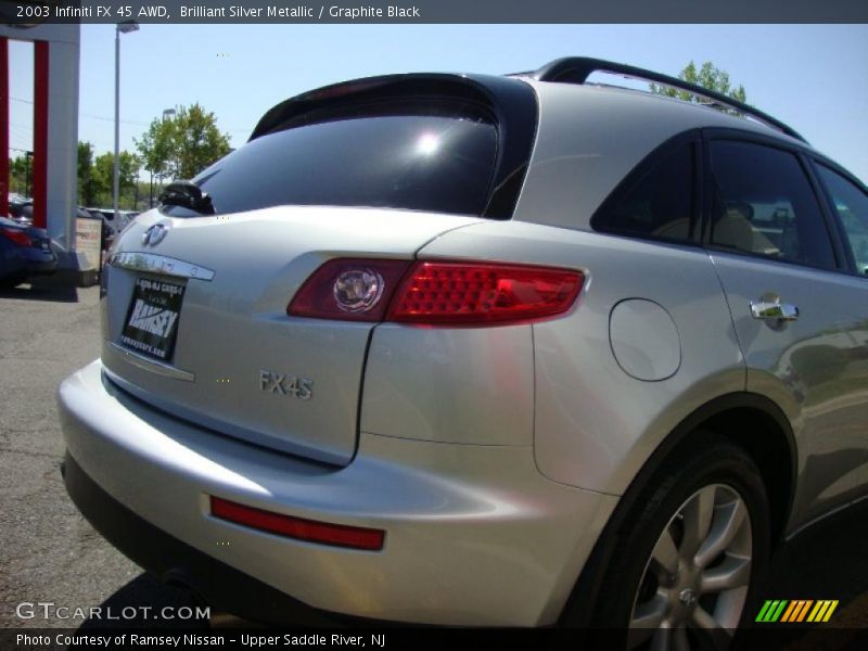 Brilliant Silver Metallic / Graphite Black 2003 Infiniti FX 45 AWD