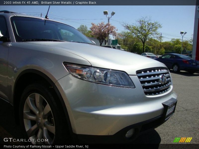 Brilliant Silver Metallic / Graphite Black 2003 Infiniti FX 45 AWD