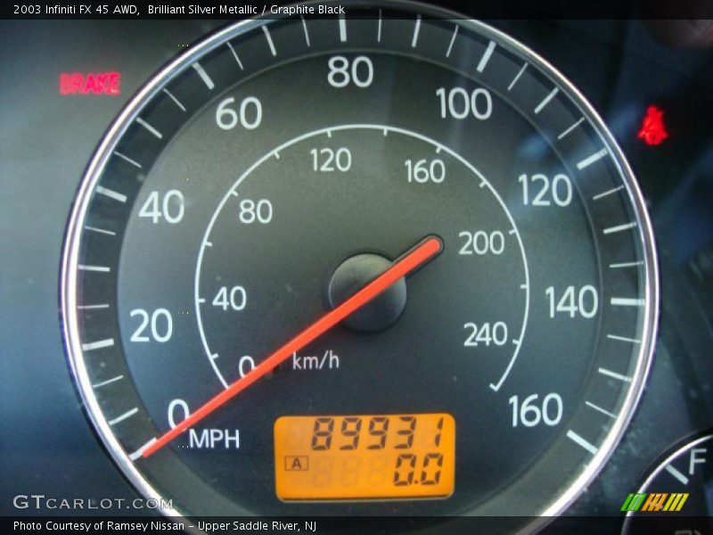 Brilliant Silver Metallic / Graphite Black 2003 Infiniti FX 45 AWD