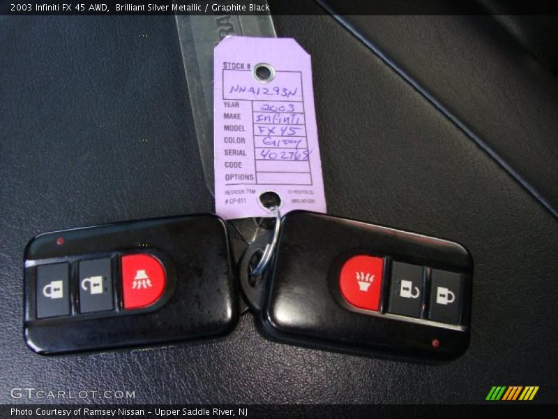 Brilliant Silver Metallic / Graphite Black 2003 Infiniti FX 45 AWD