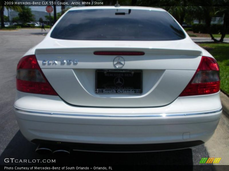 Arctic White / Stone 2009 Mercedes-Benz CLK 550 Coupe