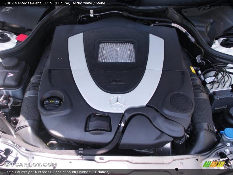 Arctic White / Stone 2009 Mercedes-Benz CLK 550 Coupe