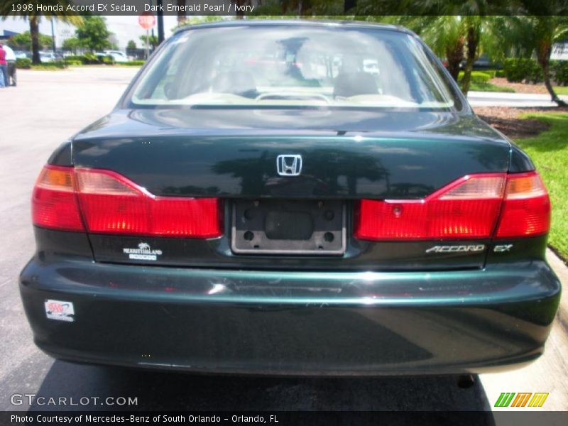 Dark Emerald Pearl / Ivory 1998 Honda Accord EX Sedan