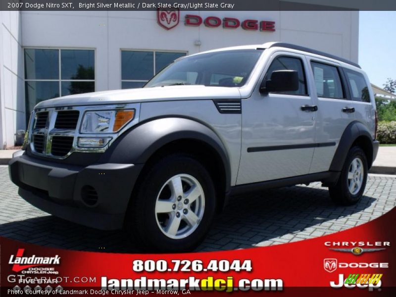 Bright Silver Metallic / Dark Slate Gray/Light Slate Gray 2007 Dodge Nitro SXT