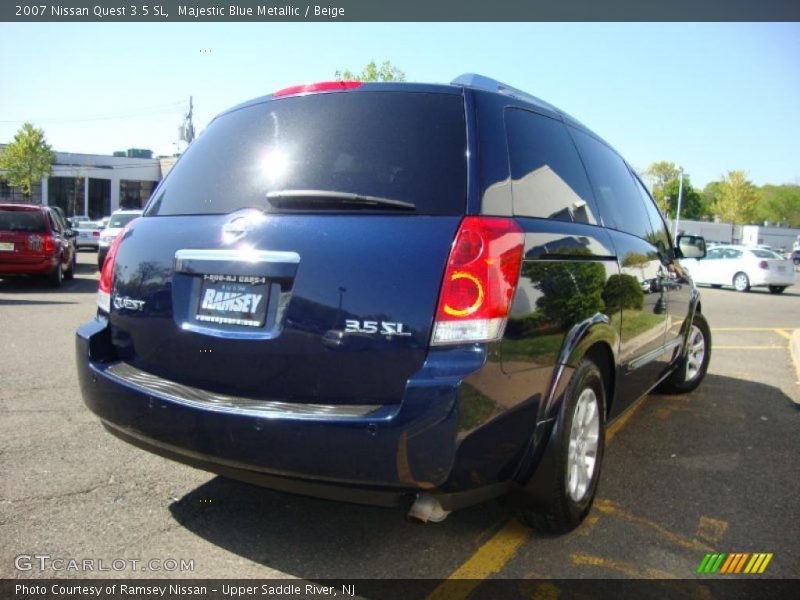 Majestic Blue Metallic / Beige 2007 Nissan Quest 3.5 SL