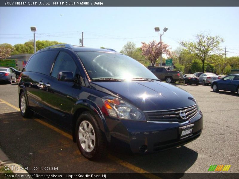 Majestic Blue Metallic / Beige 2007 Nissan Quest 3.5 SL