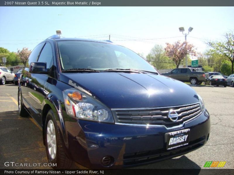 Majestic Blue Metallic / Beige 2007 Nissan Quest 3.5 SL