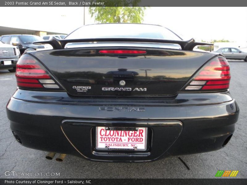 Black / Dark Pewter 2003 Pontiac Grand Am SE Sedan