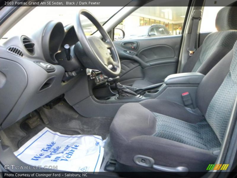 Black / Dark Pewter 2003 Pontiac Grand Am SE Sedan