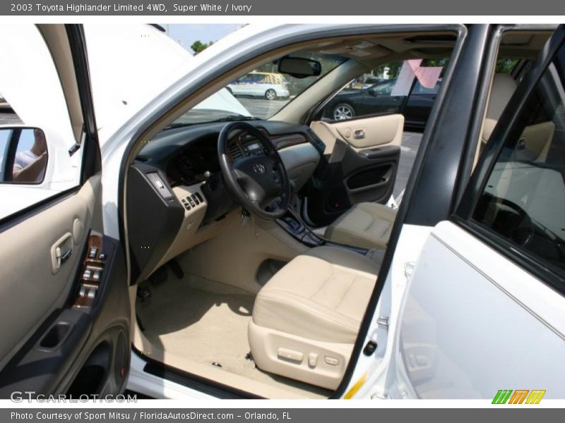 Super White / Ivory 2003 Toyota Highlander Limited 4WD