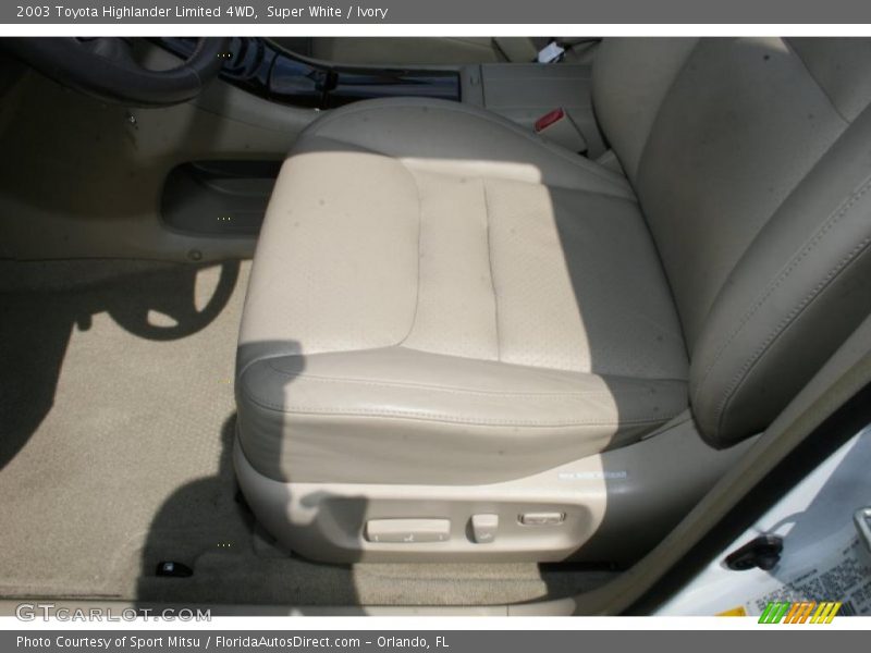 Super White / Ivory 2003 Toyota Highlander Limited 4WD