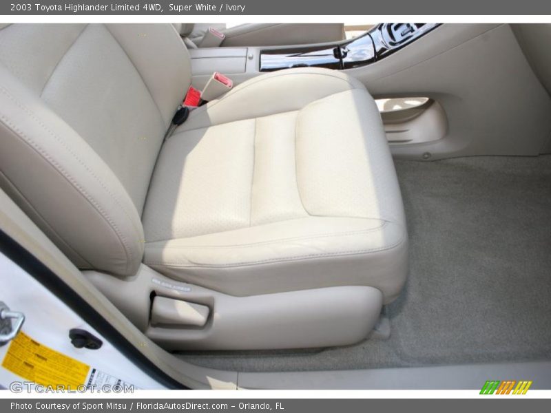 Super White / Ivory 2003 Toyota Highlander Limited 4WD