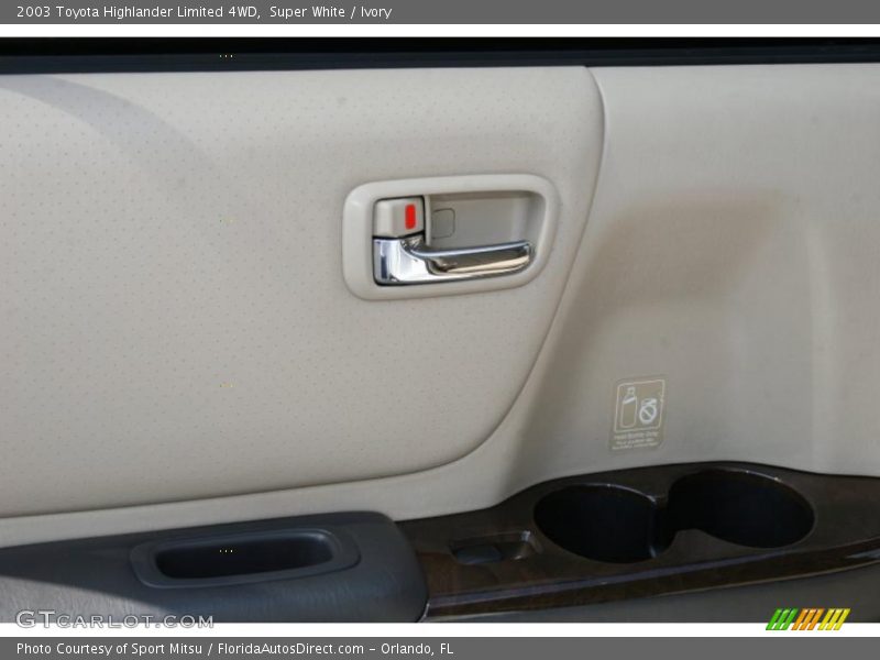 Super White / Ivory 2003 Toyota Highlander Limited 4WD