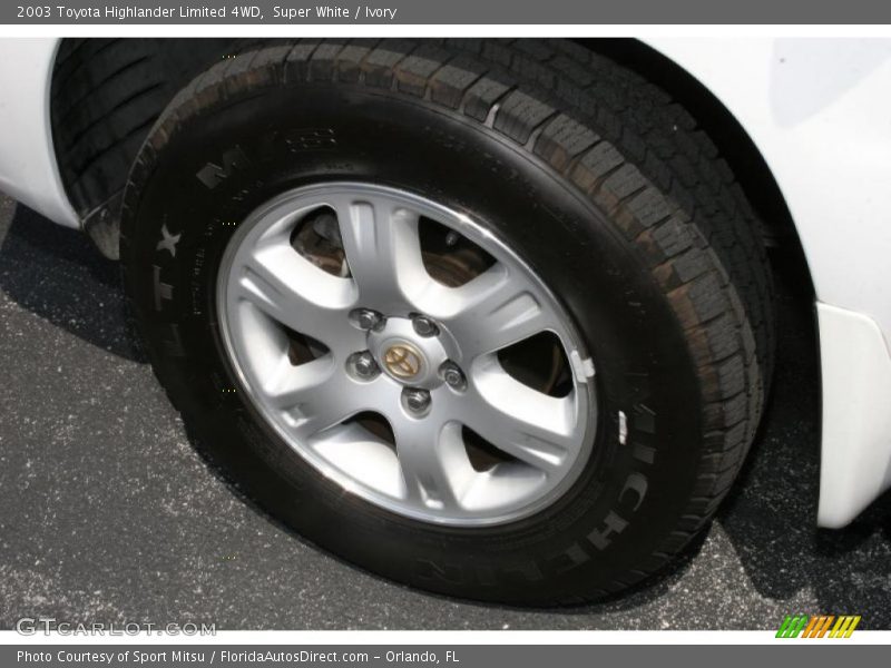 Super White / Ivory 2003 Toyota Highlander Limited 4WD