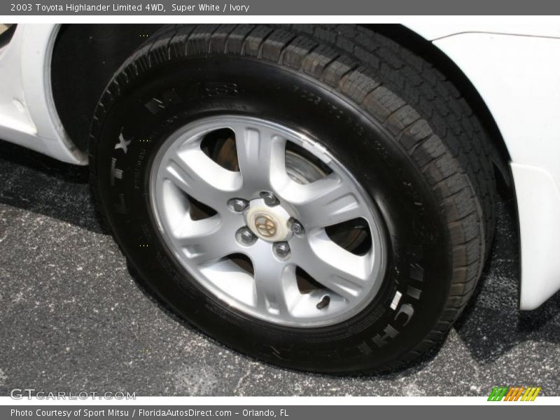 Super White / Ivory 2003 Toyota Highlander Limited 4WD