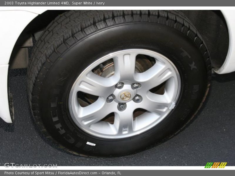 Super White / Ivory 2003 Toyota Highlander Limited 4WD