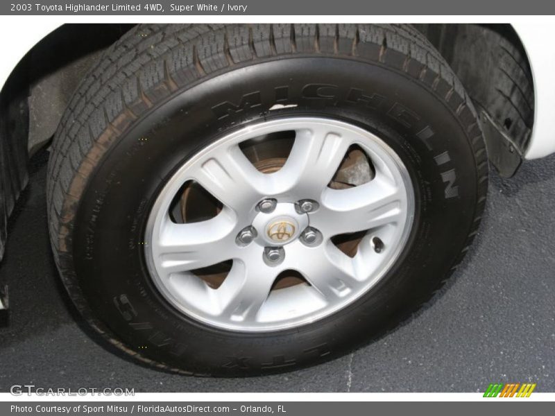 Super White / Ivory 2003 Toyota Highlander Limited 4WD