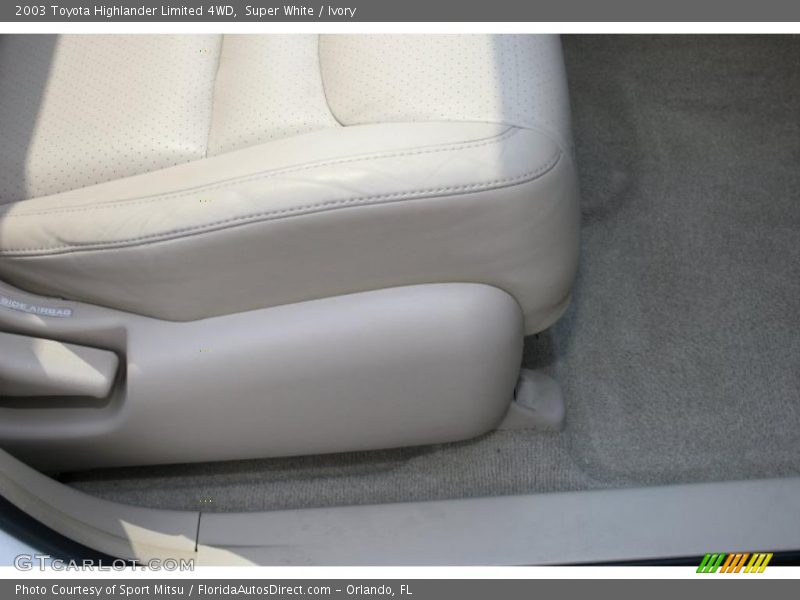 Super White / Ivory 2003 Toyota Highlander Limited 4WD