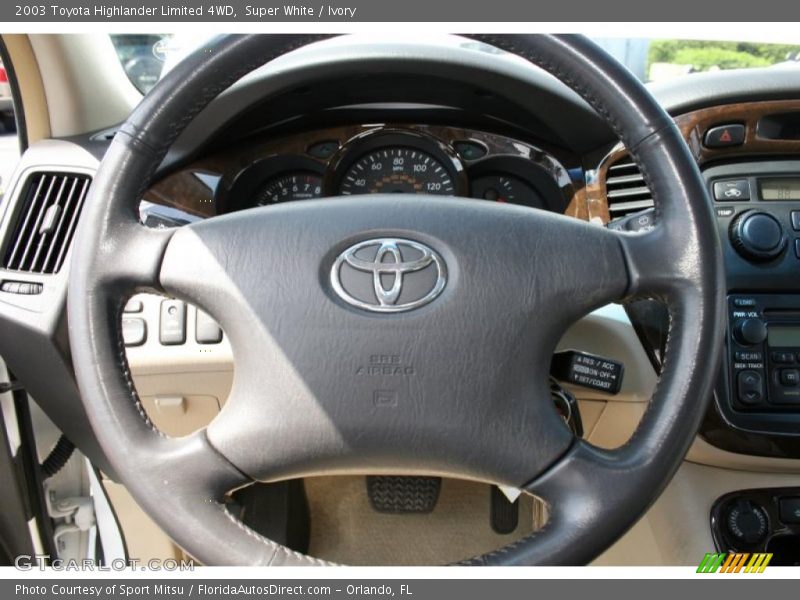 Super White / Ivory 2003 Toyota Highlander Limited 4WD