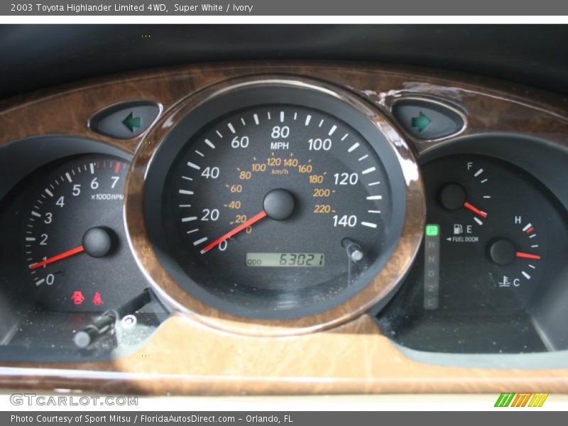 Super White / Ivory 2003 Toyota Highlander Limited 4WD
