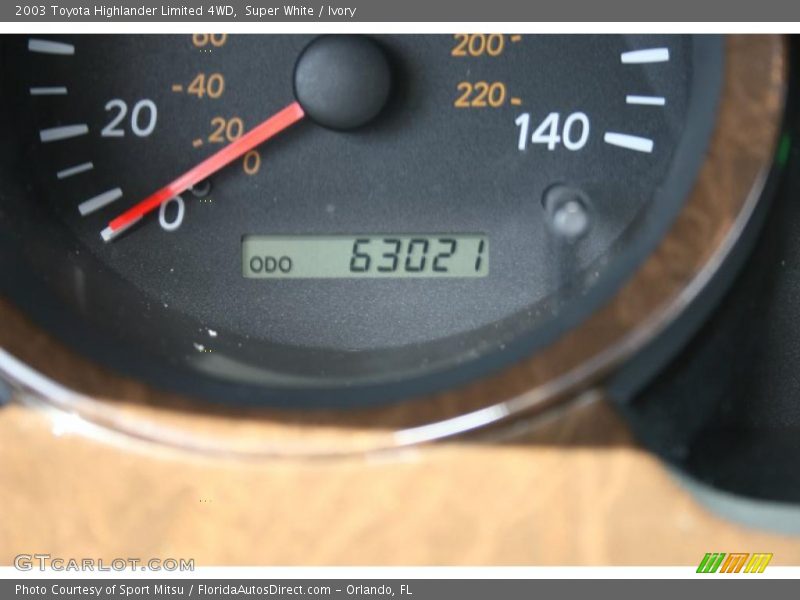 Super White / Ivory 2003 Toyota Highlander Limited 4WD